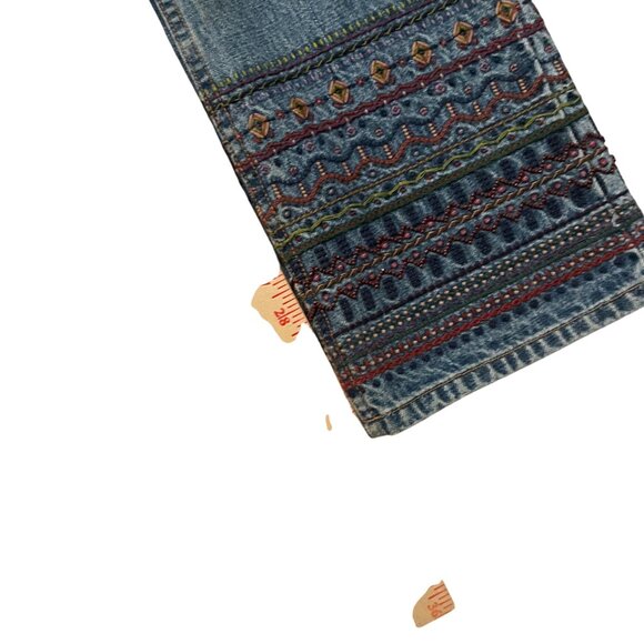 Vintage Gap Denim Embroidered Boot Cut Jeans Women's Size 10 Blue Western 90s - Picture 11 of 11